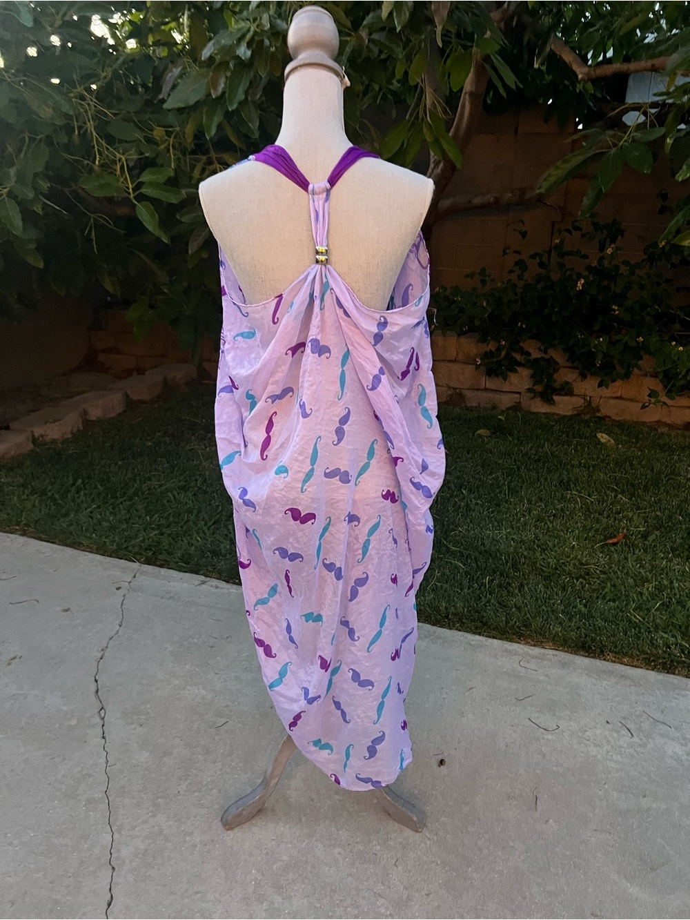 Lilac Sea Glass Print Women’s Swim Coverup Sarong